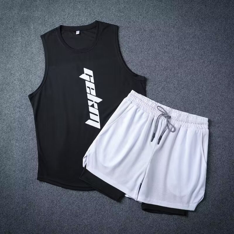 Speed Men’s Workout Set – Athletic Tank Top & Shorts