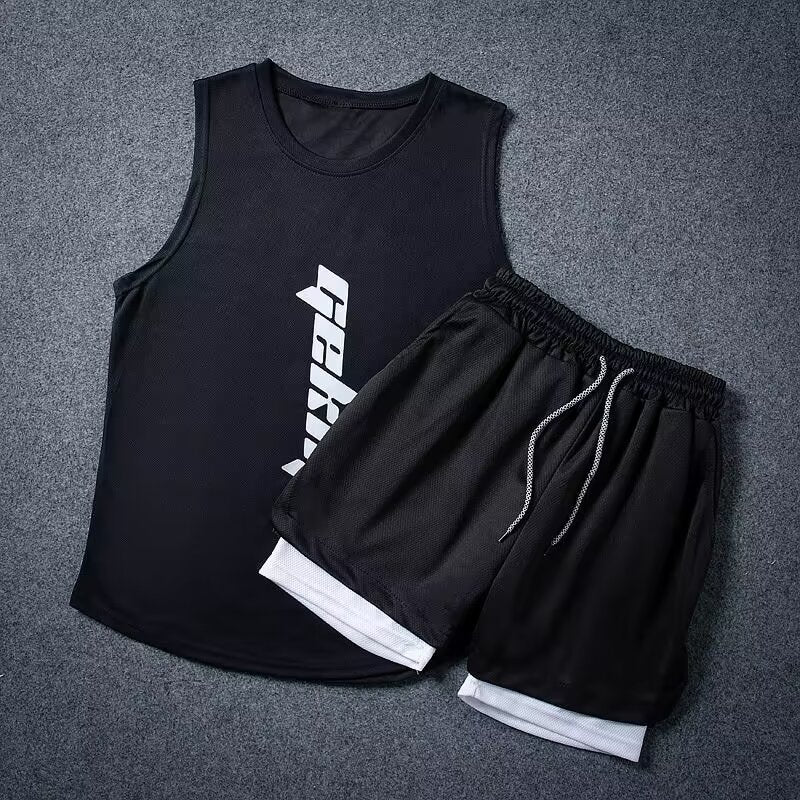 Speed Men’s Workout Set – Athletic Tank Top & Shorts