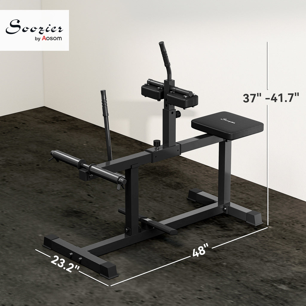 Adjustable Steel Seated Calf Raise Exercise Strength Training Gym Equipment, Black
