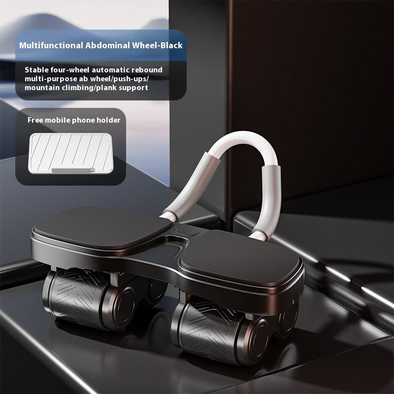 Abdominal Wheel Multi-function Four-wheel Automatic Rebound Fitness Equipment