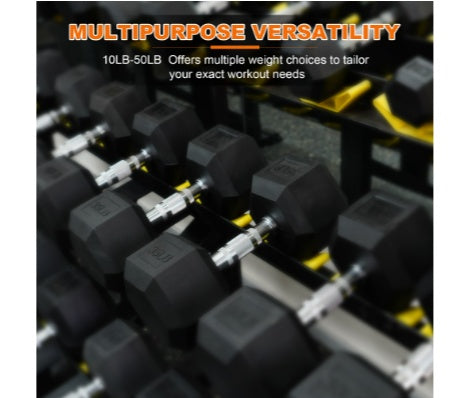 --Only Supports Self Pickup---A Set Of Hexagonal Rubber-coated Dumbbells - Non-slip Grips That Are Durable And Space-saving For Home Gym Strength Training