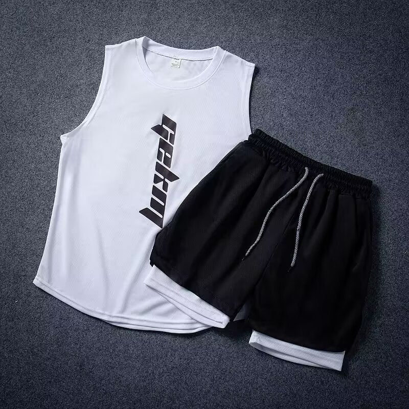 Speed Men’s Workout Set – Athletic Tank Top & Shorts