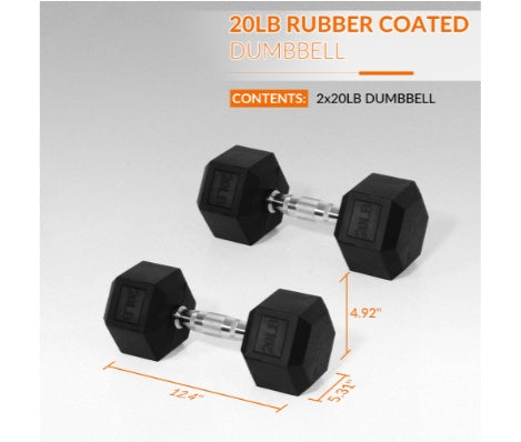 --Only Supports Self Pickup---A Set Of Hexagonal Rubber-coated Dumbbells - Non-slip Grips That Are Durable And Space-saving For Home Gym Strength Training