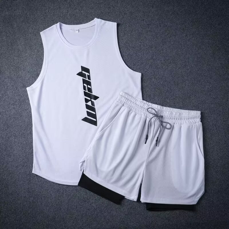 Speed Men’s Workout Set – Athletic Tank Top & Shorts