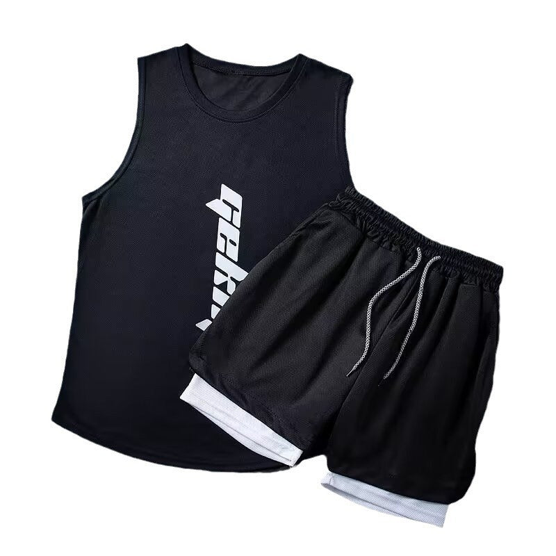Speed Men’s Workout Set – Athletic Tank Top & Shorts